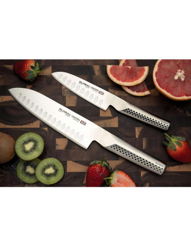 Cuchillo Santoku Global Ukon GUS-20 de 12.7 cm filo hueco