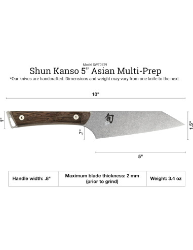 Cuchillo Multi-Prep Shun Kanso 12.7 cm Acero Inoxidable