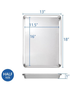 Bandeja de Hornear de Aluminio HARDURA 45.72x33.02 cm 6 Pzas 2