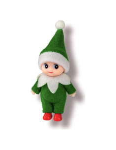 Muñeco de Elfo Bebé de Navidad ZTI 10cm Verde