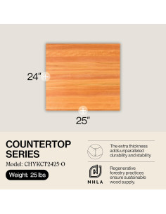 Tabla de Cortar de Madera John Boos 61x63.5cm 1.5" Grosor 2