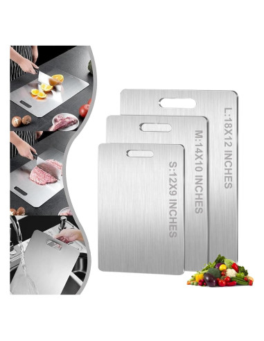 Tabla de Cortar de Titanio UVAAKZ 30.48x22.86cm Higiénica