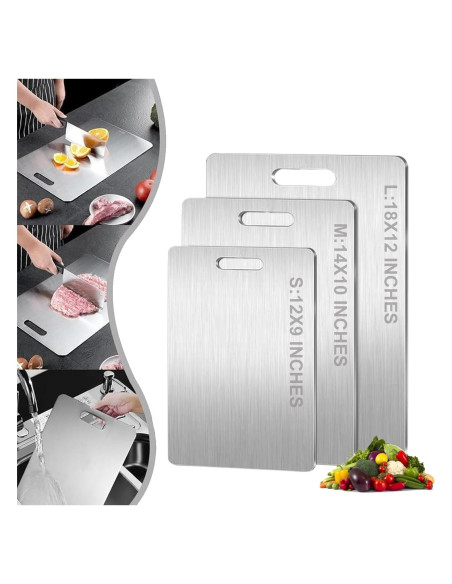 Tabla de Cortar de Titanio UVAAKZ 30.48x22.86cm Higiénica