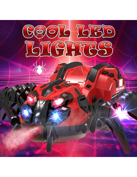 Juguete Araña Control Remoto GAIETYDIY Rojo 20.1x23.5cm