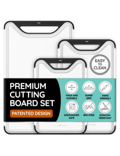 Juego de 3 Tablas de Cortar July Home, Plástico Apto Lavavajillas