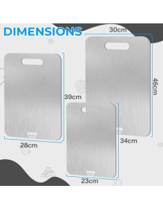 Tabla de Cortar de Titanio GARIIN 33x23cm Higiénica y Duradera 2