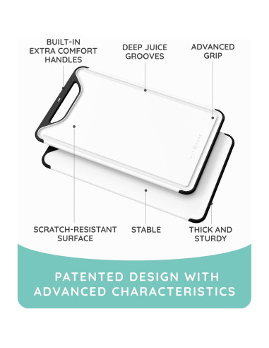 Juego de 3 Tablas de Cortar July Home, Plástico Apto Lavavajillas