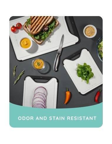 Juego de 3 Tablas de Cortar July Home, Plástico Apto Lavavajillas