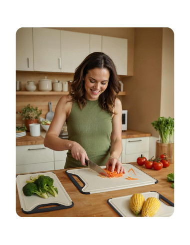 Juego de 3 Tablas de Cortar July Home, Plástico Apto Lavavajillas