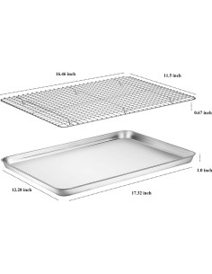 Juego de bandejas para hornear Deedro 43.9x31.2cm acero inoxidable 2