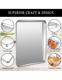 Juego de bandejas para hornear Fire More 2 piezas 45 x 34.8 cm 2