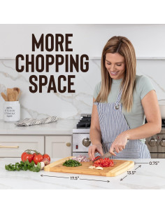 Tabla de Cortar de Bambú Indigo True - Extra Grande 44.5x34.3cm 2