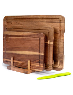 Juego de 3 Tablas de Cortar de Madera de Acacia TJ POP