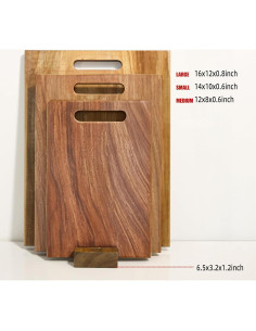 Juego de 3 Tablas de Cortar de Madera de Acacia Cintika 2