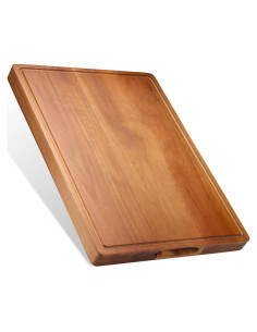 Tabla de Cortar de Madera de Acacia ADMKERS 43x30 cm con Canal