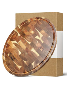 Tabla de Cortar Ovalada HEZHEN de Madera de Acacia 42x32cm