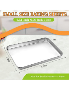 Bandeja para Hornear de Acero Inoxidable CEKEE - 23x18 cm 2