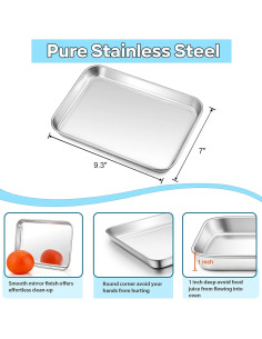 Sartén Mini TeamFar Acero Inoxidable 23 cm con Rejilla y Alfombrilla 2