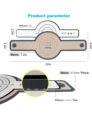 Alfombrilla de Silicona para Horno Holandés YTMerrify 2 PCS