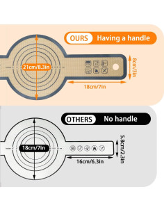 Alfombrilla de Hornear de Silicona Bntyok 55.88x20.83cm Antiadherente 2