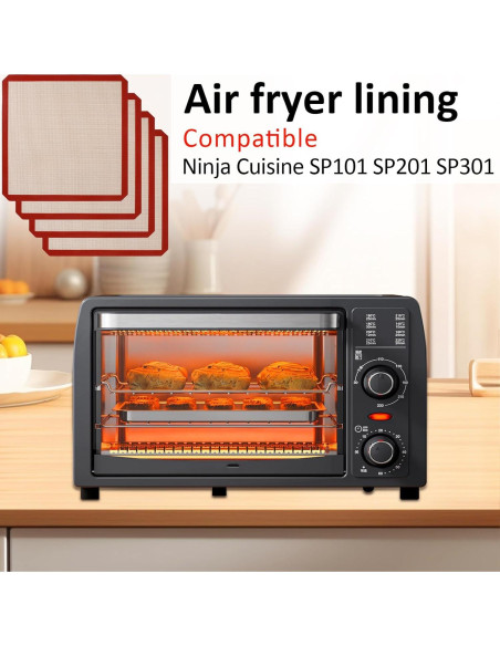 Paquete de 4 Tapetes de Silicona Reutilizables YEXEXINM 30.48 cm