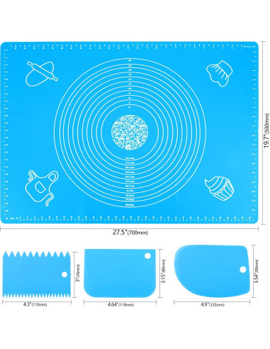 Alfombrilla de Silicona Pwsap 70x50 cm Antideslizante