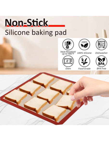 Paquete de 4 Tapetes de Silicona Reutilizables YEXEXINM 30.48 cm