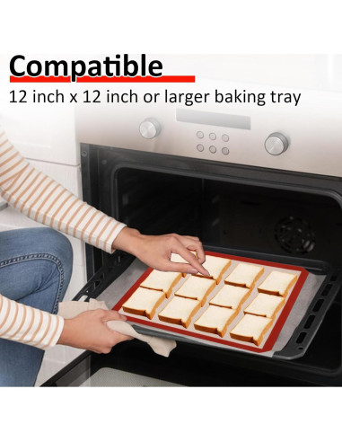 Paquete de 4 Tapetes de Silicona Reutilizables YEXEXINM 30.48 cm