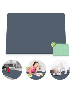 Alfombrilla de Silicona Gris 63.5x43.2cm Famous Dino