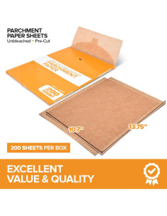 Hojas de Papel Pergamino Stock Your Home 200 Ct 27.1x34.9 cm 2