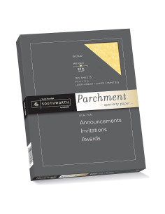 Papel Especial Parchment Southworth Dorado 21.6x27.9 cm 100 Hojas