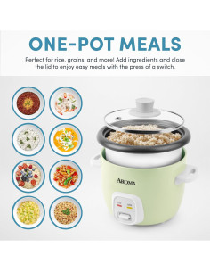 Cocedor de Arroz y Waffle Maker AROMA 4 Tazas 3-en-1 2