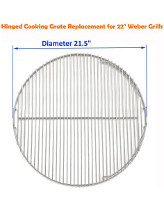 Rejilla de Parrilla GRILLJOB 22" Acero Inoxidable 304 Bisagra 2