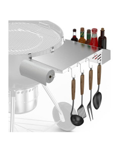 Mesa Lateral de Parrilla Skyflame de Acero Inoxidable 35.5x15.2cm