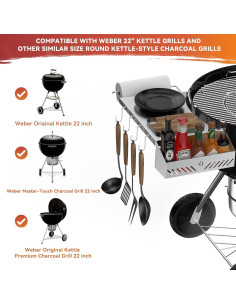 Mesa Lateral de Parrilla Skyflame de Acero Inoxidable 35.5x15.2cm 2