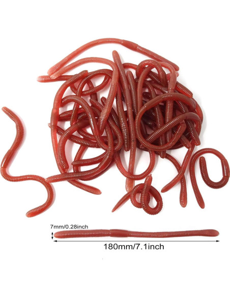 30PCS Lombrices de Tierra Falsas Honbay - Juguetes de Truco Halloween