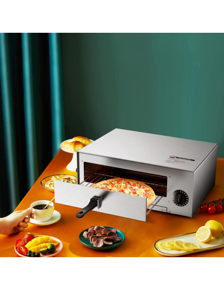Horno de Pizza Eléctrico Costway 30.48 cm Acero Inoxidable