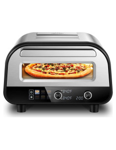 Horno de Pizza Eléctrico AMZCHEF 1700W 12" Acero Inoxidable