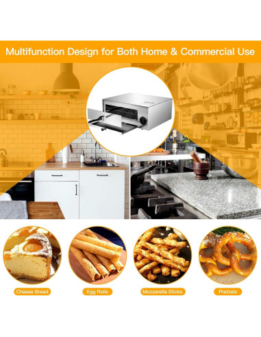 Horno de Pizza Eléctrico Costway 30.48 cm Acero Inoxidable