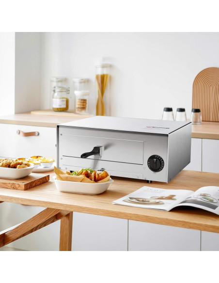 Horno de Pizza Eléctrico Costway 30.48 cm Acero Inoxidable