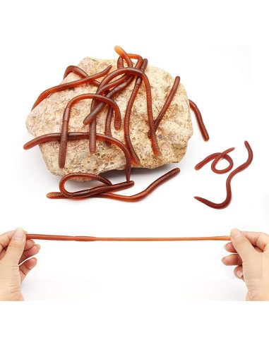 30PCS Lombrices de Tierra Falsas Honbay - Juguetes de Truco Halloween