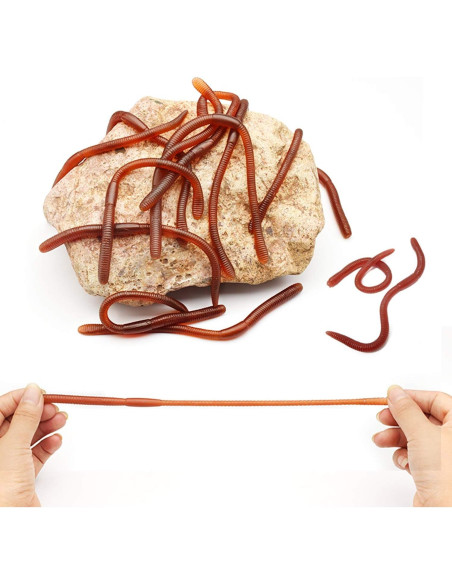30PCS Lombrices de Tierra Falsas Honbay - Juguetes de Truco Halloween