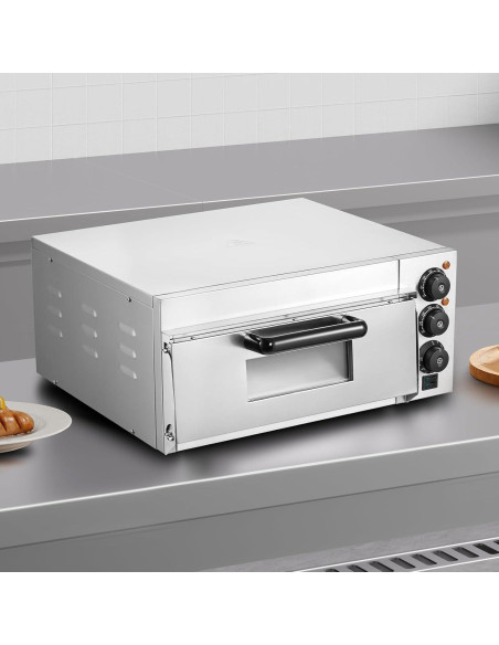 Horno de Pizza Eléctrico VEVOR 16" Acero Inoxidable 350C