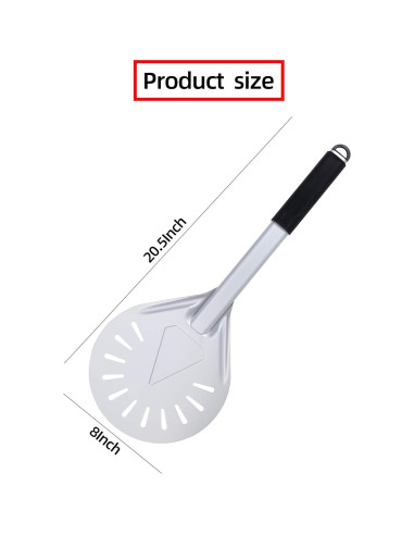 Paleta para Pizza Giratoria LRUI 20.32 cm Aluminio Premium
