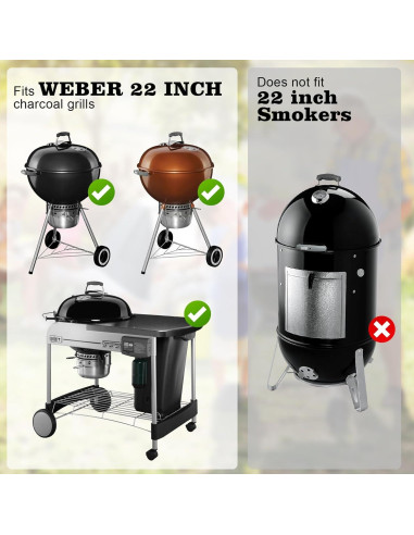 Rejilla de Cocina de Reemplazo Coolbird 56x56 cm para Parrillas Weber