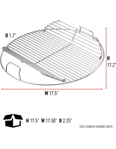 Rejilla de Cocina Plegable Weber 44.45 cm Acero Resistente 2