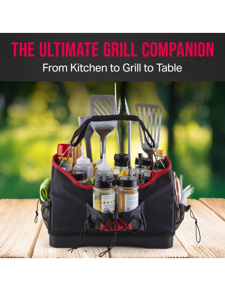 Caddy Grande para Parrilla Grillman - Organizador 42.5x27x24.5cm