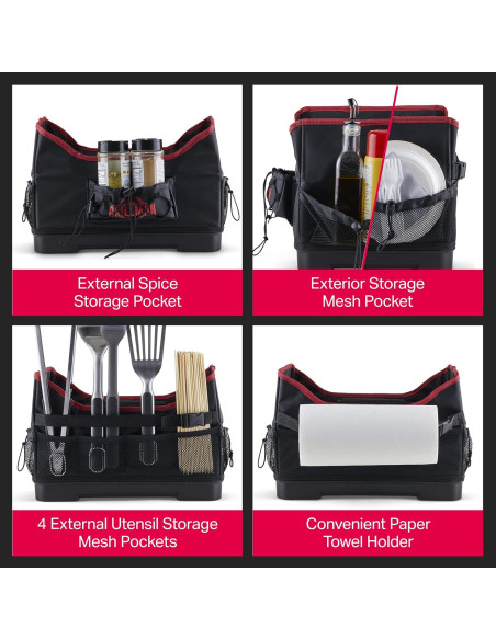 Caddy Grande para Parrilla Grillman - Organizador 42.5x27x24.5cm