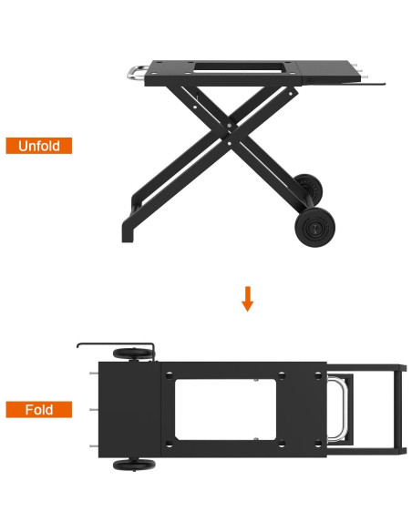 Soporte para Plancha Blackstone 17/22" - Carrito Plegable BBQ Future