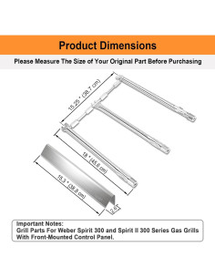 Kit de Repuesto para Parrilla Weber Spirit II 300 - Acero Inoxidable 2
